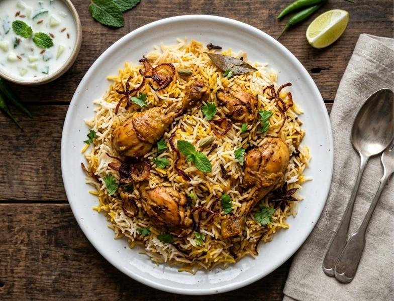 Famous  wahid chicken  biryani in  Aminabad 
