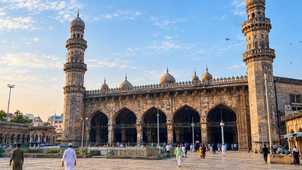 Mecca Masjid courtyard - 9 best places to visit in Hyderabad in 2026